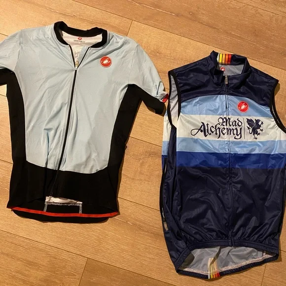 Castelli Cycling Jersey and Vest Combo - Picture 1 of 9
